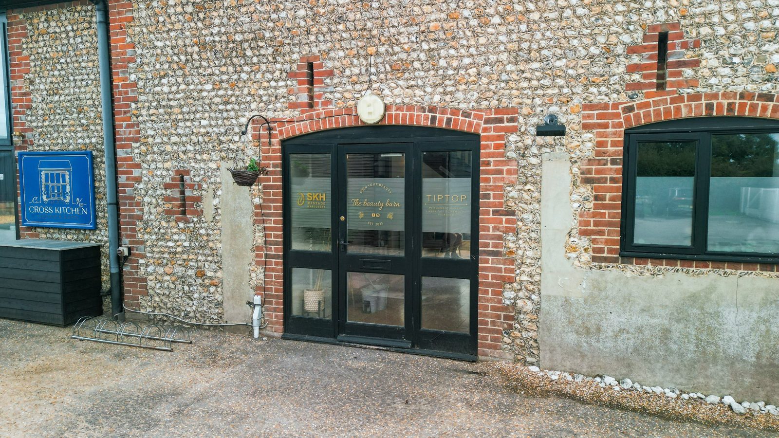 The Beauty Barn entrance, next to Cross Kitchen